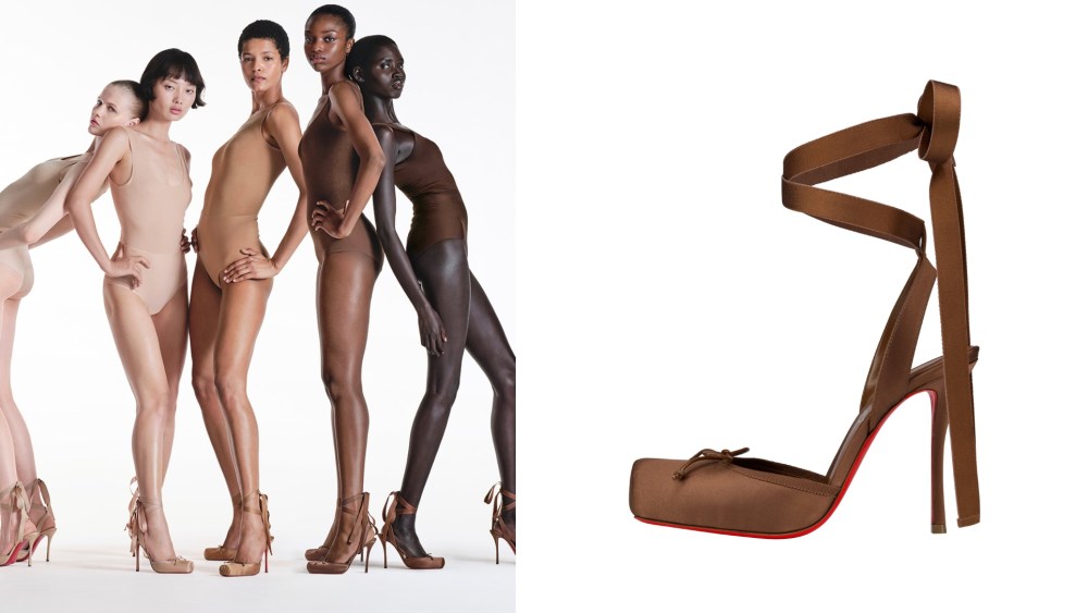 Christian Louboutin launches Nudes capsule collection featuring the Cassia Lace Up pump.