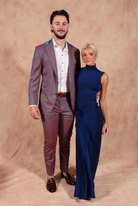 ATLANTA, GA - JULY 15: Paul Skenes #30 of the Pittsburgh Pirates and Livvy Dunne poses for a photo during the 2025 Red Carpet Photo Shoot at The Whitley on Tuesday, July 15, 2025 in Atlanta, Georgia. (Photo by Rob Tringali/MLB Photos via Getty Images)