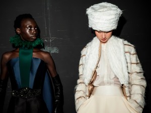 Backstage at RVDK Ronald van der Kemp Fall 2025 Couture at Paris Couture Week