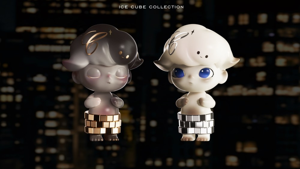 The "Chaleur de lumière" and "Lumière du silence" figurines from the Chopard and Dimoo World collaborations.