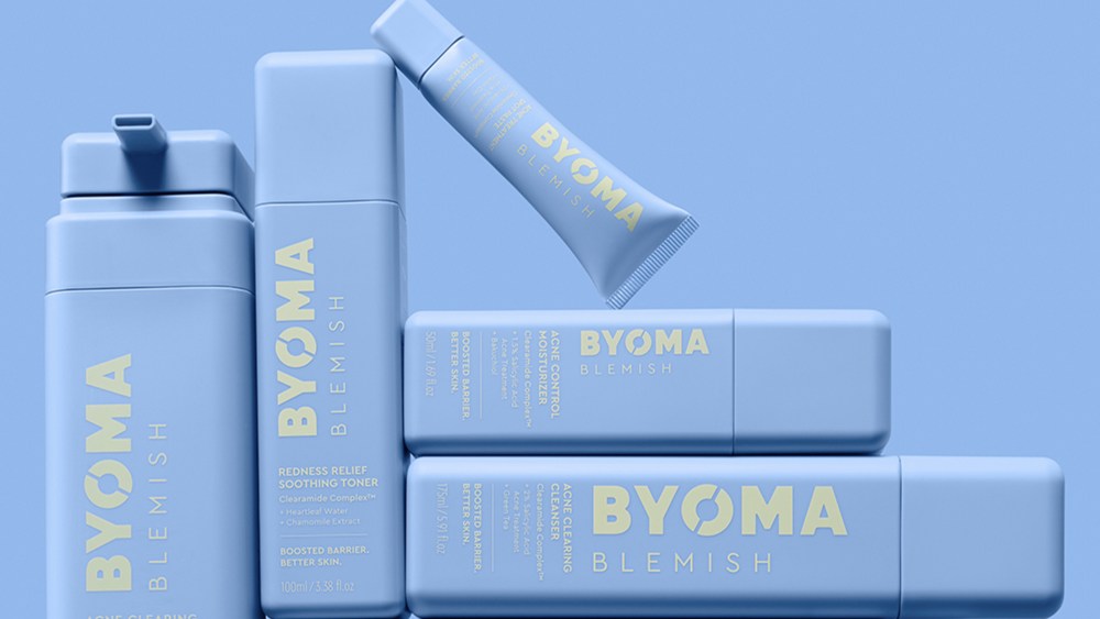 Byoma acne products for face and body.