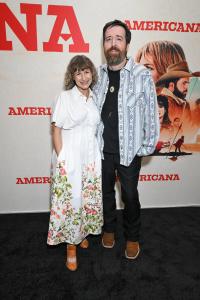 Leigh Tost, Tony Tost at Lionsgate’s "Americana" Los Angeles Special Screening held at Desert 5 Spot on August 03, 2025 in Los Angeles, California.