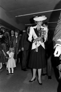 Princess Diana of Wales attends an event at the National Gallery of Art in Washington, D.C., on November 10, 1985. (Photo by Guy DeLort/WWD/Penske Media via Getty Images)