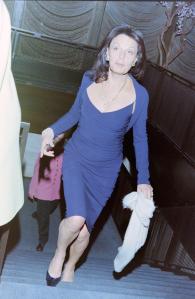 Diane von Furstenberg attends a book-launch party for Henry Kissinger's "Years of Renewal" at the Four Seasons Hotel in New York City on April 15, 1999.