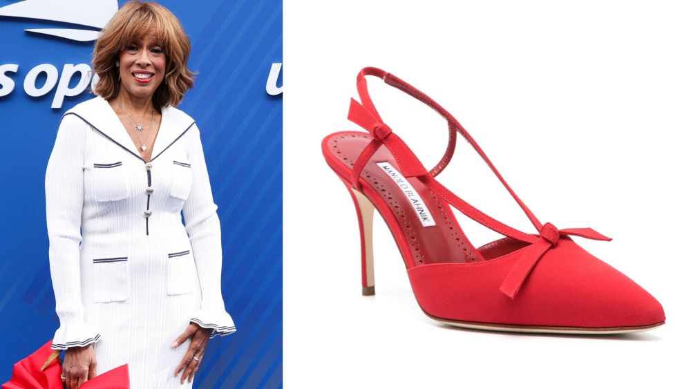 Gayle King wears Manolo Blahnik pumps at the USTA Foundation Opening Night Gala.
