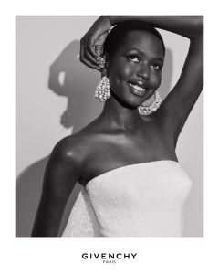 Nyaduola Gabriel in Givenchy's new Fall 2025 Campaign.