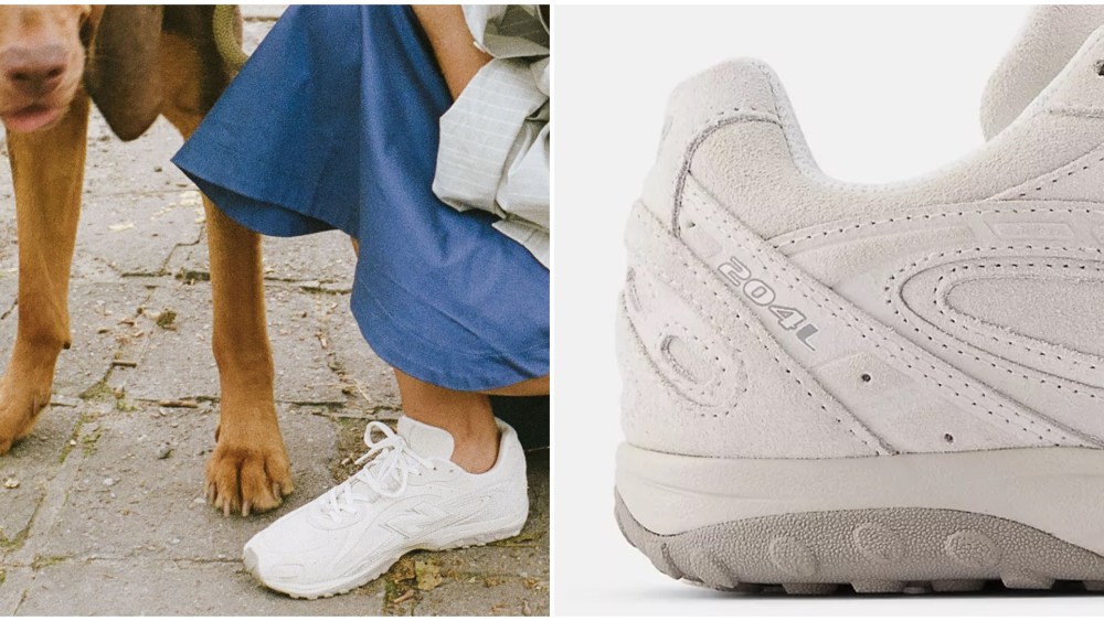 New Balance 204L sneakers in Timberwolf/Linen (lateral).