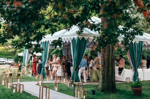 The scene at the Amazon x Saks Hamptons dinner.
