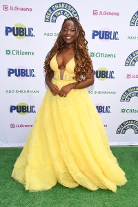 Jaina Rose Jallow at Free Shakespeare in the Park's "Twelfth Night" held at The Delacorte Theater on August 21, 2025 in New York, New York.