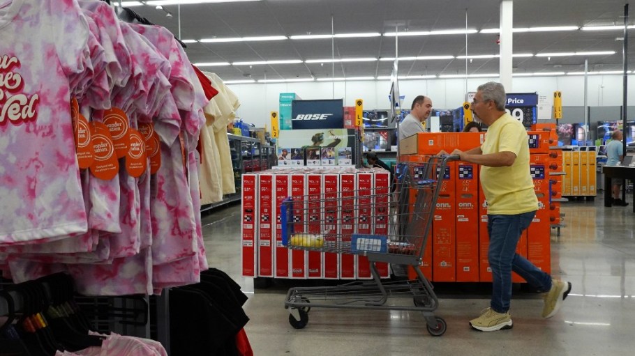 Shoppers at Walmart in Hallandale Beach, Florida.