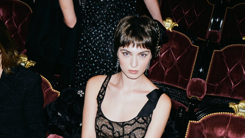 Chanel house ambassadro Anamaria Vartolomei at the Paris Opera Ballet Opening Gala.