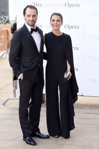 Matthew Rhys and Keri Russell in Stephane Rolland at the 2016 Met Opera Opening Performance.