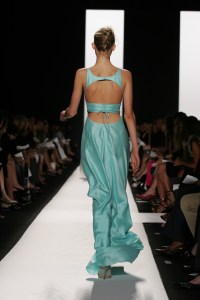 A model walks down the runway at the Spring 2005 Narciso Rodriguez show in New York.