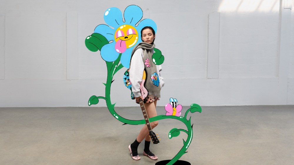 A look from Marc Jacobs limited-edition capsule created in collaboration with artist Hattie Stewart.
