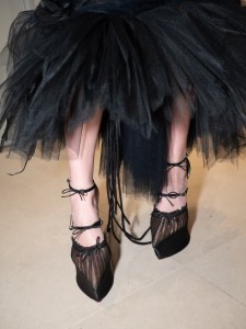Backstage at the Matières Fécales spring 2026 ready-to-wear show at Paris Fashion Week.