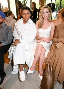 Nicky Campbell and Brianne Howey at the Michael Kors Spring 2026 Ready-to-Wear show