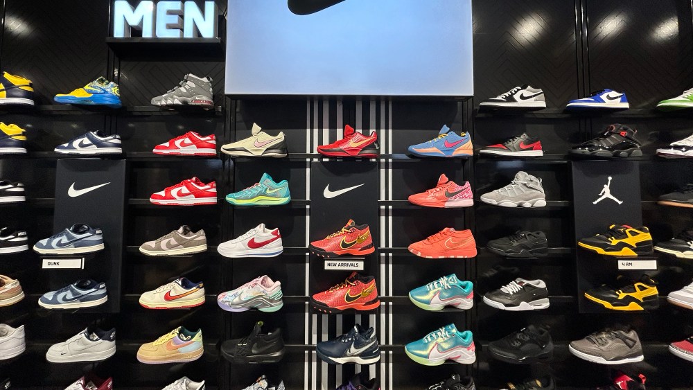 Nike men's wall of sneakers, nike snearkers, men's swoosh sneakers