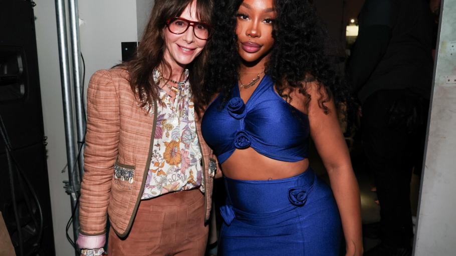 Jody Gerson and SZA at the Billboard Power 100 Event held at NeueHouse Hollywood on January 31, 2024 in Los Angeles, California.