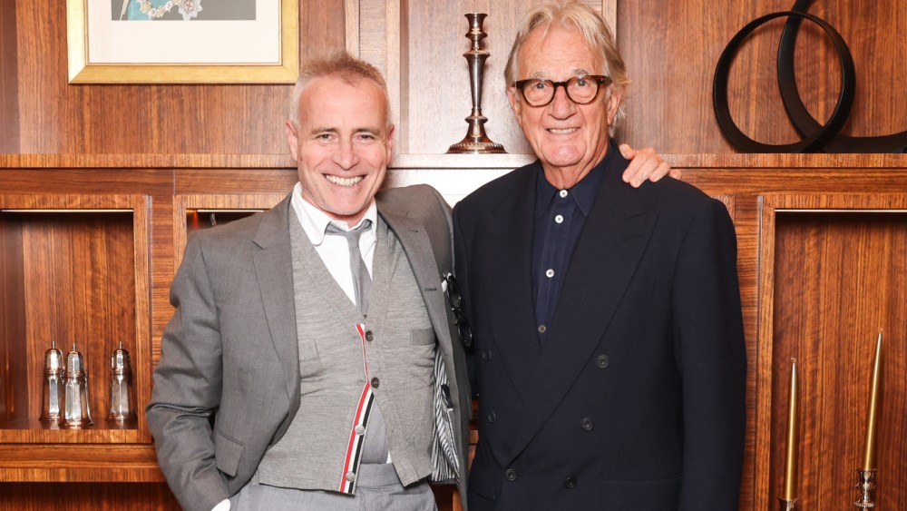 Thom Browne and Paul Smith at the home of the British Consul General in New York.