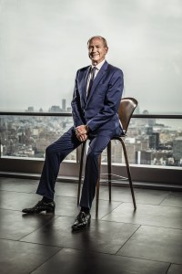 Portrait of Jean-Paul Agon at the L'Oreal office in Hudson Yards, New York., photographed October 15, 2018.