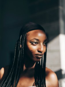 Backstage at the Collina Strada Spring 2026 ready-to-wear collection at New York Fashion Week.