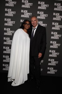Michelle Francine Ngonmo & Carlo Capasa at the Black Fashion Awards at Milan Fashion Week in September 2025