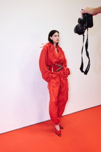 Backstage at the Brandon Maxwell spring 2026 ready-to-wear show at New York Fashion Week.