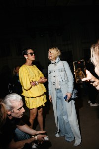 Dara Allen and Elle Fanning at the Coach Spring 2026 Ready-to-Wear show