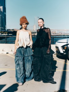 Backstage at the Collina Strada spring 2026 ready-to-wear show at New York Fashion Week.