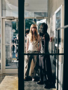 Backstage at the Collina Strada spring 2026 ready-to-wear show at New York Fashion Week.
