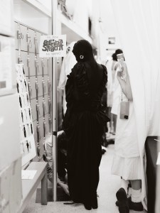 Backstage at the Collina Strada spring 2026 ready-to-wear show at New York Fashion Week.