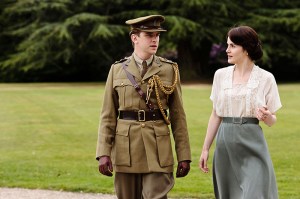DOWNTON ABBEY, (from left): Dan Stevens, Michelle Dockery, 'Episode 2.2', (Season 2, aired Sept. 25, 2011), 2010-. photo: Nick Briggs / © Carnival Films for Masterpiece/PBS / Courtesy: Everett Collection