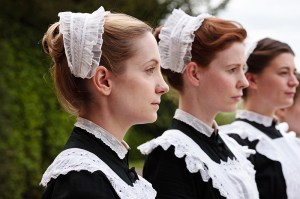 DOWNTON ABBEY, (from left): Joanne Frogatt, Amy Nuttall, 'Episode 2.2', (Season 2, aired Sept. 25, 2011), 2010-. photo: Nick Briggs / © Carnival Films for Masterpiece/PBS / Courtesy: Everett Collection