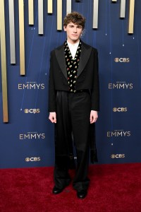 Sam Nivola at the 77th Primetime Emmy Awards held at the Peacock Theater on September 14, 2025 in Los Angeles, California.