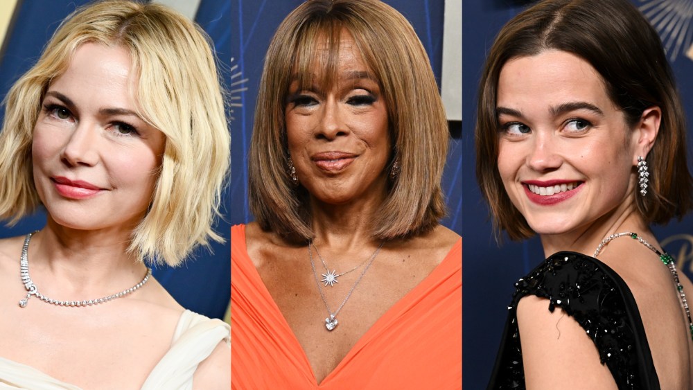 Michelle Williams, Gayle King and Sarah Catherine Hook at the Emmy Awards 2025.