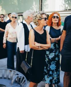 Guests attend Giorgio Armani Memorial in Milan over the weekend.