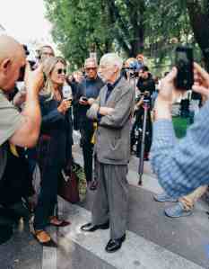 Guests attend Giorgio Armani Memorial in Milan over the weekend.