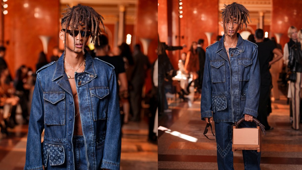 Jaden Smith at the Louis Vuitton fashion show as part of Spring/Summer 2026 Paris Fashion Week held at The Louvre on September 30, 2025 in Paris, France.