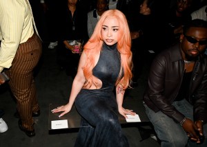 Ice Spice at the LaQuan spring 2026 ready-to-wear show at New York Fashion Week.