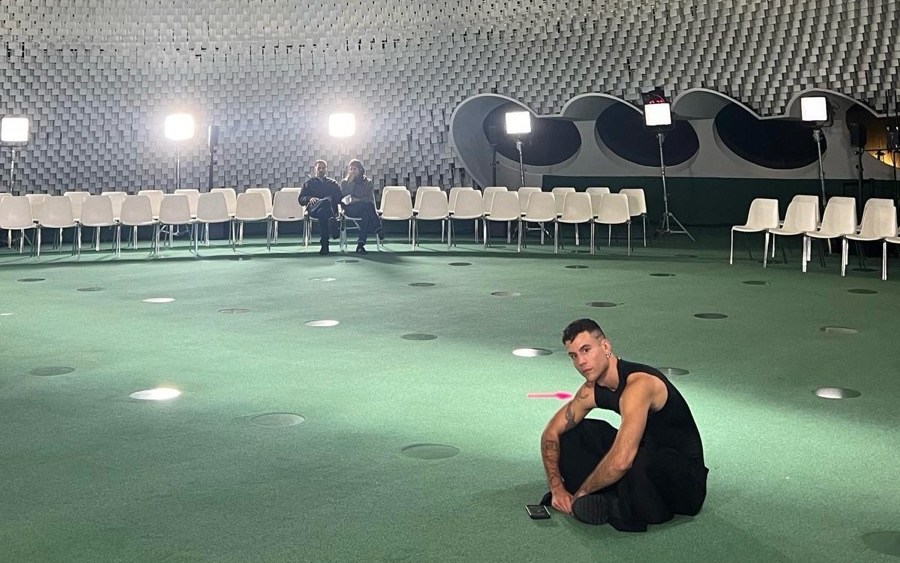Luis de Javier before his spring 2025 show.