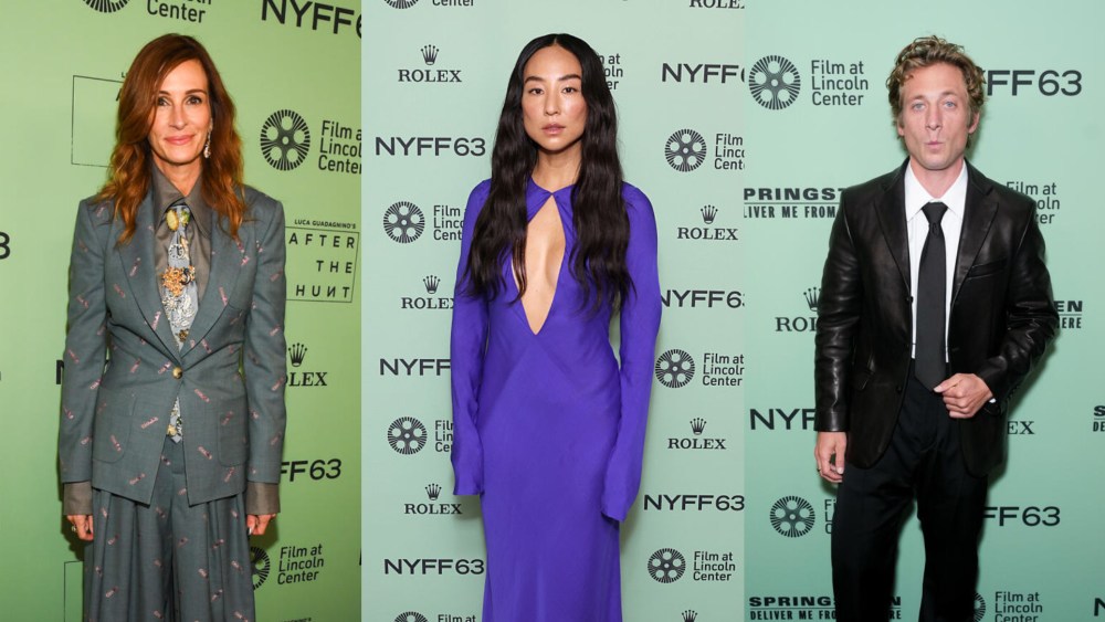 Julia Roberts, Greta Lee and Jeremy Allen White at the NYFF 2025