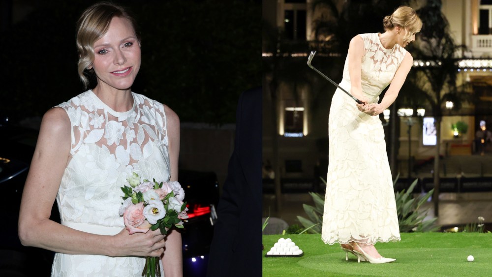 Princess Charlene of Monaco at the Fourth Princess of Monaco Cup golf tournament on Sept. 16, 2025 in Monaco.