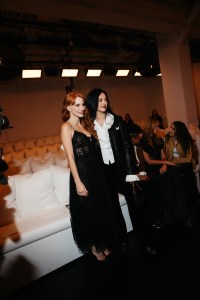 Jessica Chastain and Yao Chen at the Coach Spring 2026 Ready-to-Wear show