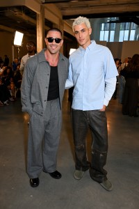 Jesse Metcalfe and Fai Khadra at the Simkhai Spring 2026 Ready-to-Wear show