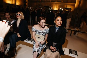 Naomi Watts, Emma Roberts and Tessa Thompson at the Tory Spring 2026 Ready-to-Wear show