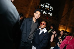 Tyler Mitchell and Janicza Bravo at the Tory Spring 2026 Ready-to-Wear show