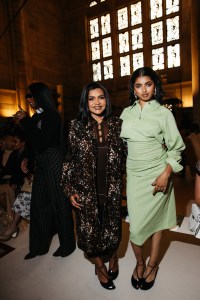 Mindy Kaling and Avantika Vandanapu at the Tory Spring 2026 Ready-to-Wear show
