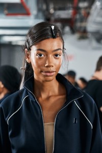 Backstage at the Tory Burch spring 2026 ready-to-wear show at New York Fashion Week.
