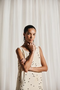 Backstage at the Tory Burch spring 2026 ready-to-wear show at New York Fashion Week.