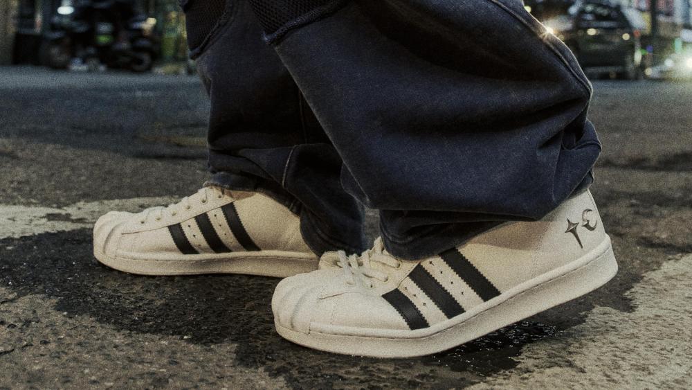 A look from Adidas' latest collaboration with Korean streetwear brand, thug Club, released in October
